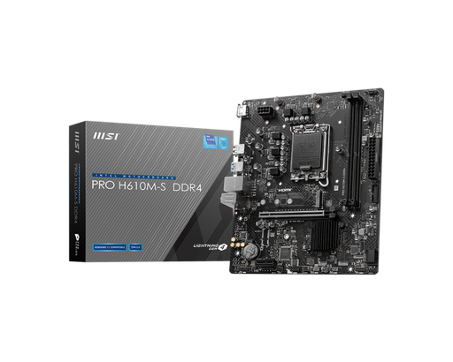 [824142357712] MB MSI PRO H610M-S INTEL GEN14 DDR4 64GB LGA1700 M-ATX HDMI PRO H610M-S DDR4 11M DE GARANTIA