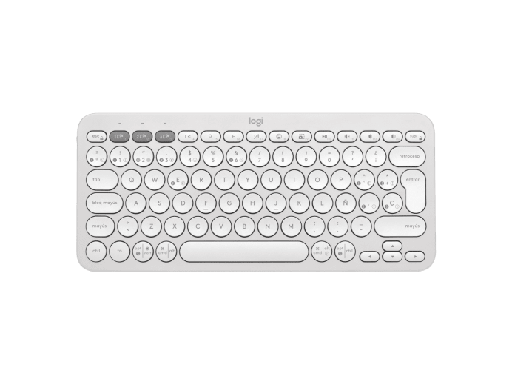 [097855186355] TECLADO LOGITECH MECANICO PEBBLE KEYS 2 K380S BLANCO BLUETOOTH 920-011784 11M DE GARANTIA