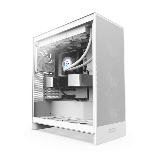 [810074845564] GABINETE NZXT H7 FLOW BLANCO ATX S/FUENTE 3 VENT CRISTAL USB 3.2 TIPO-C CM-H72FW-01 1AÑO DE GARANTIA