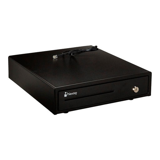 [REM7501811271793] REMATE CAJON DE DINERO NEXTEP 4 BILLETES 8 MONEDAS NE-514 NEGRO ACERO RJ11 1M DE GARANTIA