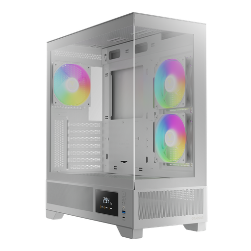 [848475009353] GABINETE GAMDIAS ATLAS M1 WH BLANCO ATX ARGB S/FUENTE CRISTAL GD-ATLAS M1 WH 11M DE GARANTIA