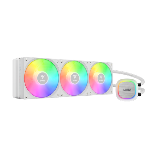 [848475009155] ENFRIAMIENTO GAMDIAS AURA GL360 V2 WH BLANCO 360MM AM5/LGA1700 ARGB GD-AURA GL360 V2 WH 11M DE GARANTIA