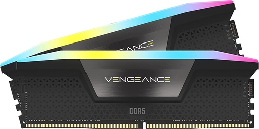 [840006666073] RAM CORSAIR DDR5 VENGEANCE 2X16 32GB 6400 NEGRO RGB CMH32GX5M2B6400C36 12M DE GARANTIA