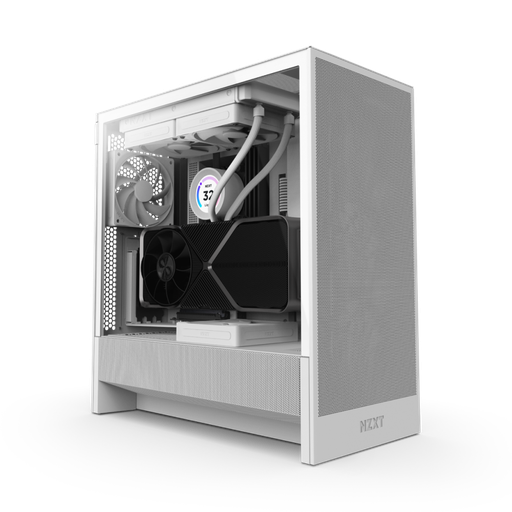 [810074845908] GABINETE NZXT H5 FLOW EDITION BLANCO ATX S/FUENTE CRISTAL CC-H52FW-01 1AÑO DE GARANTIA