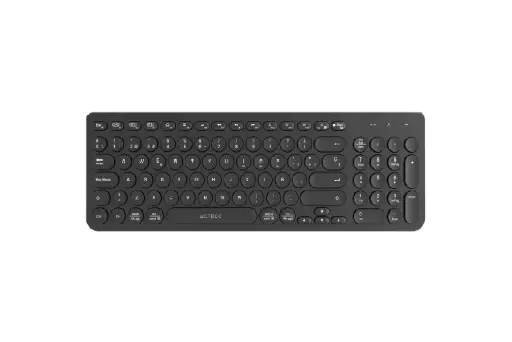 [7506215934206] TECLADO ACTECK WIFI INSPIRE COMP TI695 NEGRO BLUETOOTH MULTIDISPOSITIVO AC-934206 3M DE GARANTIA