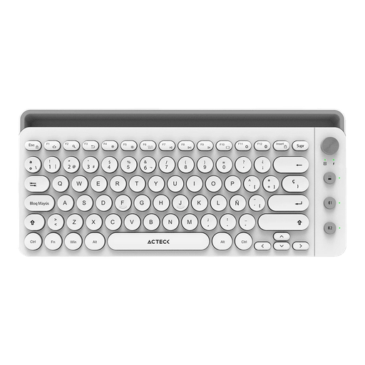 [7506215934190] TECLADO ACTECK WIFI UNY COMP TI685 BLANCO BLUETOOTH AC-934190 3M DE GARANTIA