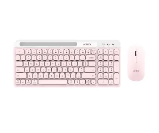 [7506215936279] KIT 2 EN 1 ACTECK WIFI CREATOR VIRTUOS SILK MK720 TEC Y MOU ROSA BLUETOOTH MULTIDISPOSITIVO AC-936279 3M DE GARANTIA