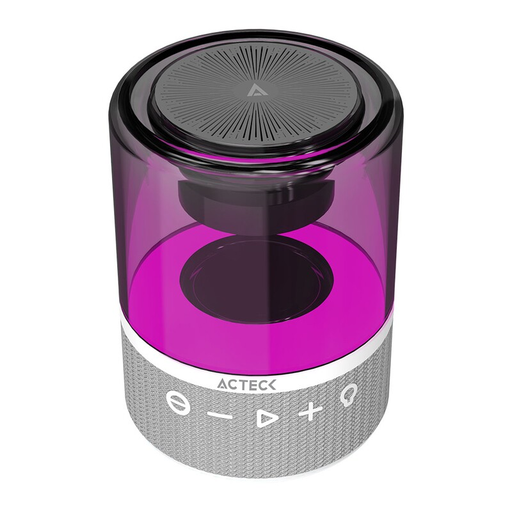 [7506215936439] BOCINA ACTECK GLEE PURE AP30 BLANCO BLUETOOTH 5.2 3.5MM ISB-C ILUMINACION LED ADVANCED SERIES AC-936439 03M DE GARANTIA