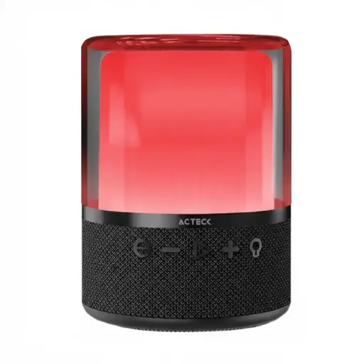 [7506215936408] BOCINA ACTECK GLEE PURE AP50 NEGRO BLUETOOTH 5.2 3.5MM USB-C ILUMINACION LED ELITE SERIES AC-936408 03M DE GARANTIA