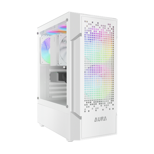 [848475010274] GABINETE GAMDIAS AURA GC7 WH ARGB BLANCO ATX S/FUENTE CRISTAL GD-AURA GC7 WH ARGB 11M DE GARANTIA