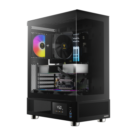 [848475009933] GABINETE GAMDIAS ATLAS E1 NEGRO ATX ARGB S/FUENTE CRISTAL GD-ATLAS E1 11M DE GARANTIA