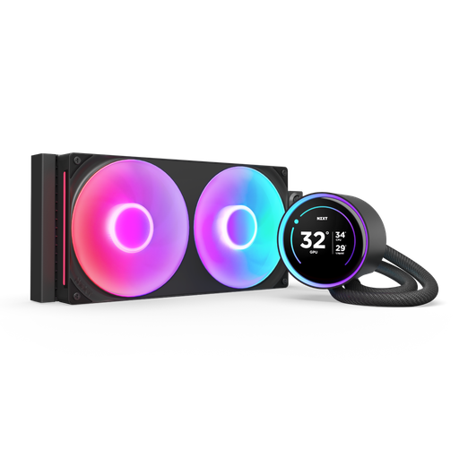 [810074844253] ENFRIAMIENTO NZXT KRAKEN 280 ELITE RGB V2 120MM NEGRO LGA1851/AM5 RL-KR28E-B2 11M DE GARANTIA