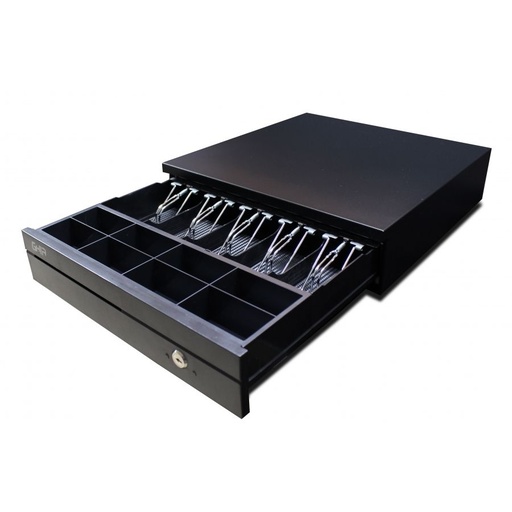 [7503025182766] CAJON DE DINERO GHIA 5BILL 8MON GCD581 NEGRO ACERO RJ11 GARANTIA DIRECTO CON FABRICANTE