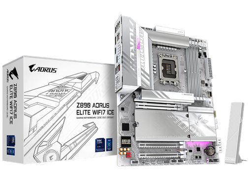 [889523045596] MOTHER INTEL Z890 WIFI7 GIGABYTE AORUS ELITE LGA1851 4xDDR5 256GB BLANCA ATX 1AÑO DE GARANTIA