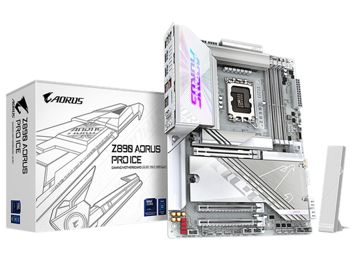 [889523045084] MB GIGABYTE Z890 AORUS PRO ICE INTEL DDR5 256GB ATX Z890 AORUS PRO ICE 11M DE GARANTIA