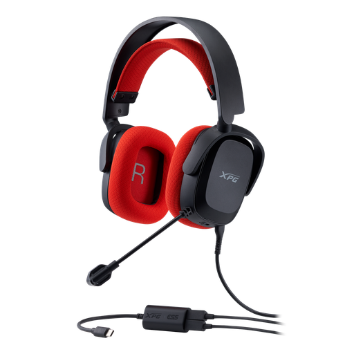 [842243032727] DIADEMA ADATA XPG PRECOG STUDIO ALAMBRICO MICROFONO USB-C NEGRO PRECOG STUDIO-BK/RDCWW 06M DE GARANTIA