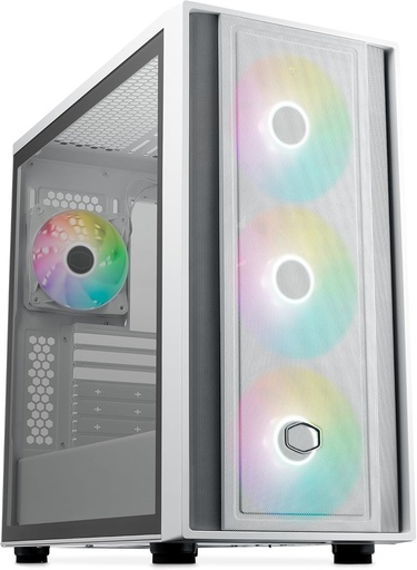 [884102119224] GABINETE COOLER MASTER MASTERBOX 600 BLANCO ARGB M/ATX MB600-WGNN-S00 SIN GARANTIA