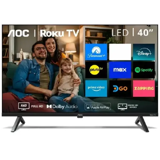 [6921958600514] SMART TV AOC 40" FULL HD LCD ROKU TV 3HDMI USB WIFI ETH 40S5045 12M DE GARANTIA