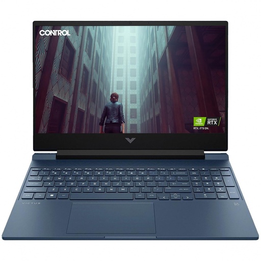 [198122159987] LAPTOP HP VICTUS CORE I5 12450H 512GB SSD 8GB DDR4 15.6 FHD TEC/ING W11H AZUL RTX 3050 15-FA0033DX 9T9R8UA 12M DE GARANTIA