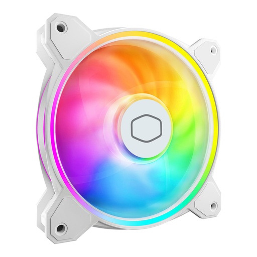 [884102099809] VENTILADOR COOLER MASTER MASTERFAN MF120 HALO BLANCO 120MM 2050RPM ARGB MFL-B2DW-21NP2-R2 3M DE GARANTIA