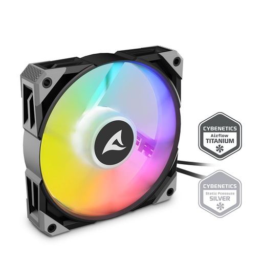[4044951040155] VENTILADOR SHARKOON REBEL F50 120MM PWM NEGRO RGB F-F50B 11M DE GARANTIA