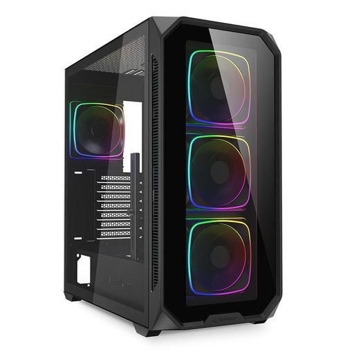 [4044951041831] GABINETE SHARKOON AK5G RGB MATX S/FUENTE CRISTAL NEGRO C-AK5G 11M DE GARANTIA