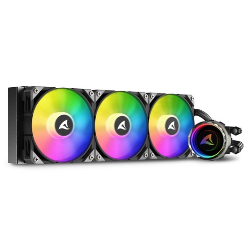 [4044951038015] ENFRIAMIENTO SHARKOON S90 NEGRO RGB 360MM LGA1700/AM5 E-S90 11M DE GARANTIA