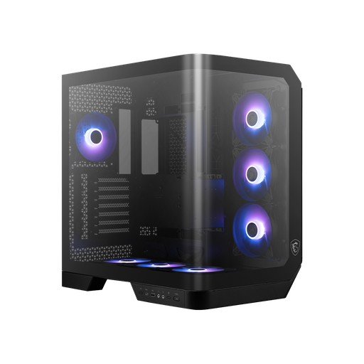 [824142381311] GABINETE MSI PANO 120R PZ NEGRO ARGB ATX 7VENT USB-C C/TEMPLADO S/FUENTE MAG PANO 120R PZ 11M DE GARANTIA