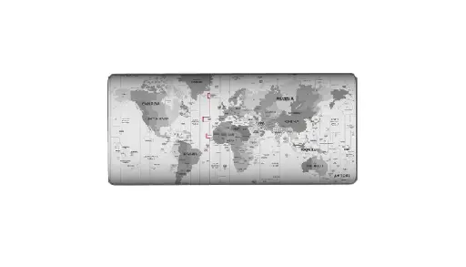 [7506215941044] MOUSEPAD ACTECK VIBE FLOW WORLD MT494W TELA + GOMA 80X35CM DISEÑO MUNDO ADVANCED GRIS AC-941044 SIN GARANTIA