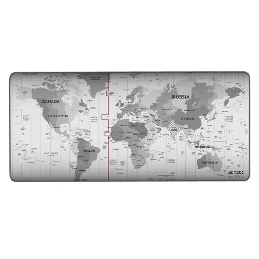 [7506215941044] MOUSEPAD ACTECK VIBE FLOW WORLD MT494W TELA GOMA 80X35CM MUNDO ADVANCED GRIS AC-941044 SIN GARANTIA