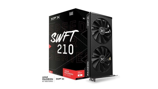 [840191500725] TVIDEO XFX RX 7600 SPEEDSTER SWFT 210 RADEON CORE  8GB GDDR6 RX-76PSWFTFY 11M DE GARANTIA