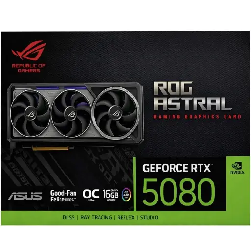 [197105868366] TARJETA DE VIDEO NVIDIA GEFORCE RTX5080 16GB OC GDDR7 ASUS ROG ASTRAL 90YV0LV0-M0AA00 12M DE GARANTIA 