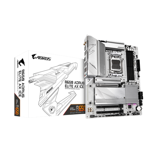 [889523040362] MOTHER AMD B650 AM5 GIGABYTE AORUS ELITE AX ICE 4xDDR5 256GB ATX 1AÑO DE GARANTIA