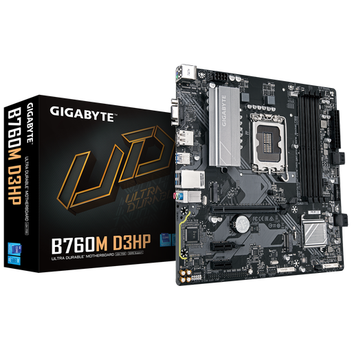[889523044766] MB GIGABYTE B760M D3HP INTEL 1700 DRR5 64GB HDMI DP ATX B760M D3HP 11M DE GARANTIA