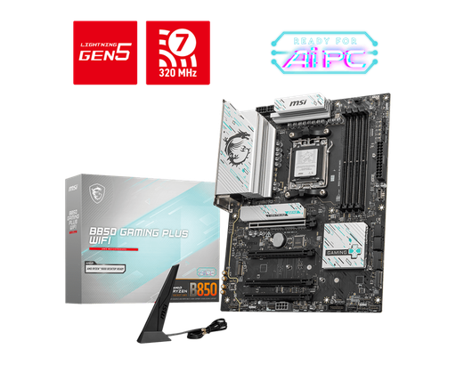 [824142392133] MOTHER AMD B850 WIFI MSI GAMING PLUS 4xDDR5 256GB ATX 12M DE GARANTIA