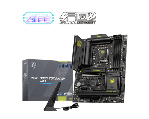 [824142390177] MOTHER INTEL B860 WIFI LGA1851 MSI MAG TOMAHAWK 4xDDR5 256GB ATX  1AÑO DE GARANTIA