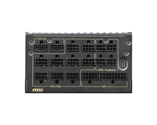 [824142374818] FUENTE MSI MEG AI1600T 1600W 80 PLUS TITANIUM PCIE 5.1 FULL MODULAR ATX MEG AI1600T PCIE5 12M DE GARANTIA