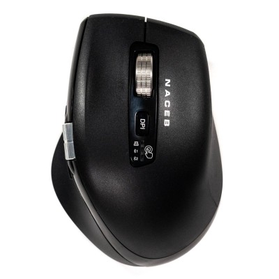 [7502262801027] MOUSE NACEB INFINITY CONFORT CS1 INALAMBRICO 3200DPI DOBLE SCROLL NEGRO NA-0133 1AÑO DE GARANTIA