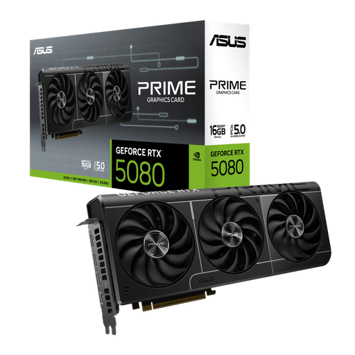 [197105868410] TARJETA DE VIDEO NVIDIA GEFORCE RTX5080 16GB GDDR7 ASUS PRIME 90YV0LX1-MVAA00 12M DE GARANTIA