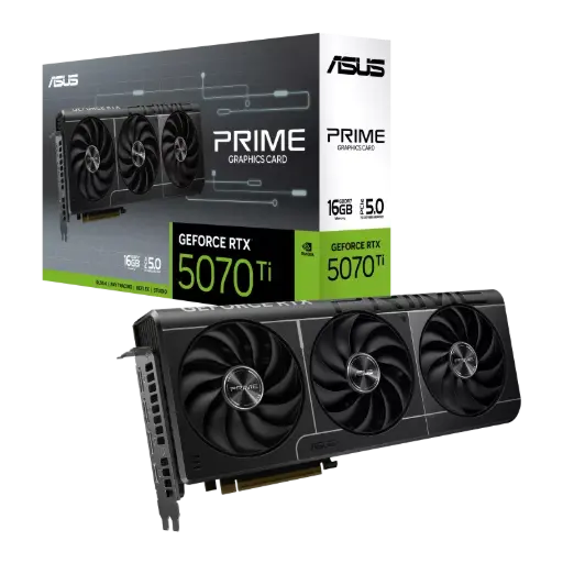 [197105878068] TARJETA DE VIDEO NVIDIA GEFORCE RTX5070TI 16GB GDDR7 ASUS PRIME 90YV0MF1-M0AA00 12M DE GARANTIA