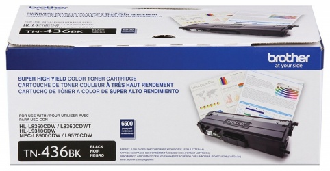[012502646051] TONER BROTHER TN436BK NEGRO 6500 PAGINAS MFC-L8900CDW/L9570CDW HL-L8360CDW/L8360CDWT/L9310CDW GARANTIA CON FABRICANTE