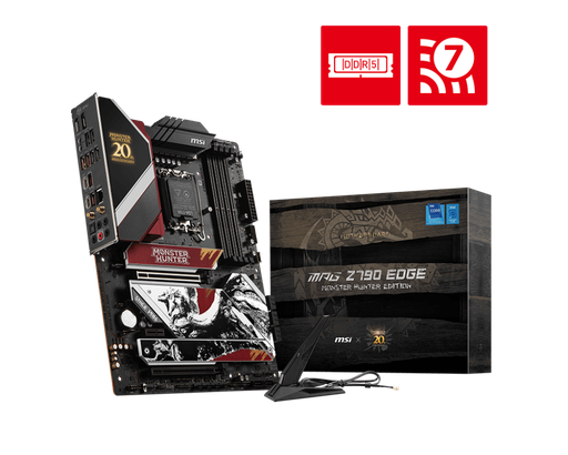 [824142358986] MB MSI Z790 EDGE MONSTER HUNTER EDITION INTEL 14VA LGA1700 256GB ATX DP HDMI USB-C MPG Z790 EDGE MONSTER HUNTER EDITION 12M DE GARANTIA
