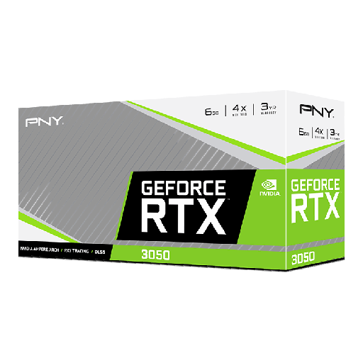 [751492786308] TARJETA DE VIDEO NVIDIA RTX3050 6GB GDDR6 PNY VERTO VCG30506DFXPB1 1AÑO DE GARANTIA