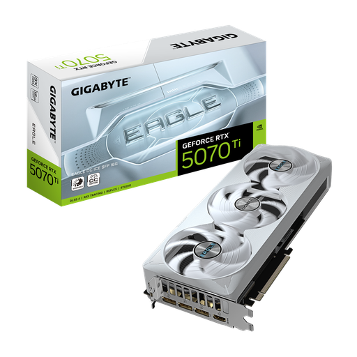 [889523048504] TARJETA DE VIDEO NVIDIA RTX5070TI 16GB OC GDDR7 GIGABYTE EAGLE SFF BLANCA GV-N507TEAGLEOC ICE-16GD 12M DE GARANTIA
