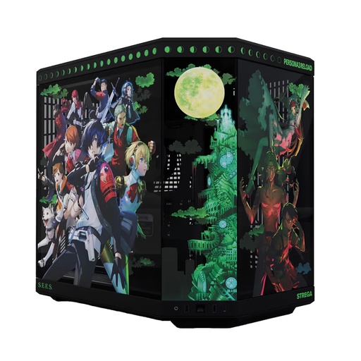 [848604049793] GABINETE HYTE PERSONA 3 RELOAD Y70 EATX S/FUENTE CRISTAL NEGRO/VERDE CS-HYTE-Y70-P3R 11M DE GARANTIA