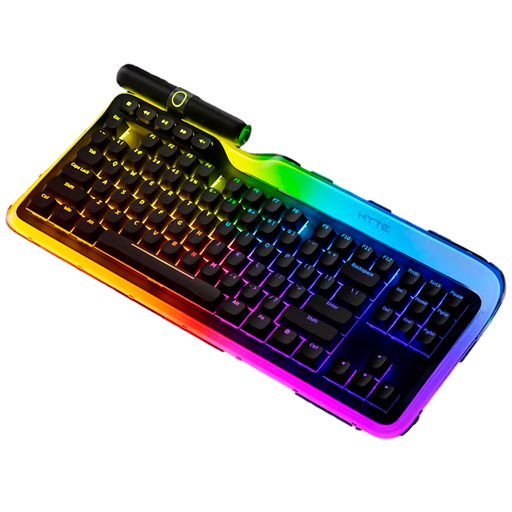 [848604046488] TECLADO HYTE KEEB TKL SWTICH LAVANDA RGB RODILLOS MAGNETICOS NEGRO KB-HYTE-KEEB 11M DE GARANTIA