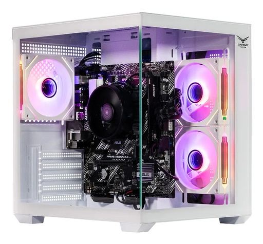 [7502262801133] GABINETE NACEB STARFALL GAMER M-ATX RGB 3VENT S/FUENTE CRISTAL BLANCO NA-0636B 11M DE GARANTIA