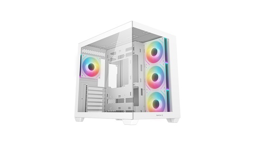 [6933412765165] GABINETE DEEPCOOL CG530 4F BLANCO ARGB ATX S/FUENTE CRISTAL R-CG530-WHADA4-G-1 11M DE GARANTIA
