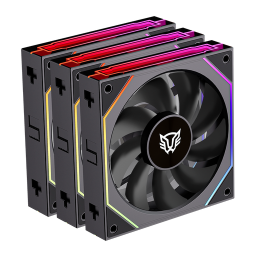 [7506215942089] VENTILADOR BALAM RUSH EOLOX LINK EXL95 KIT3X1 120MM NEGRO ARGB BR-942089 3M DE GARANTIA