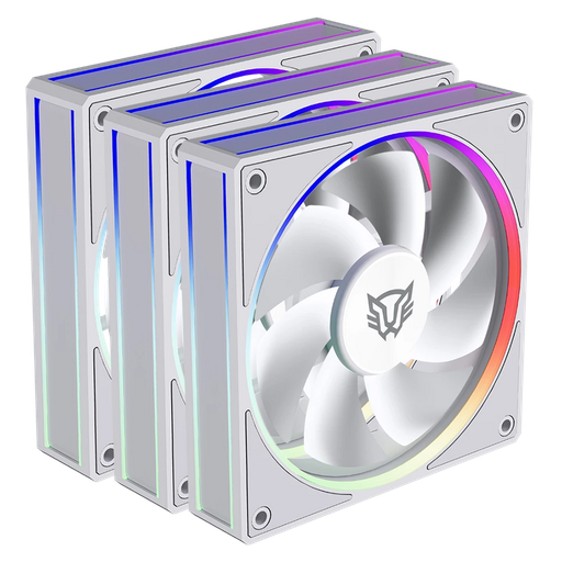 [7506215942133] VENTILADOR BALAM RUSH EOLOX BORA EXB85 KIT3X1 120MM BLANCO ARGB BR-942133 3M DE GARANTIA